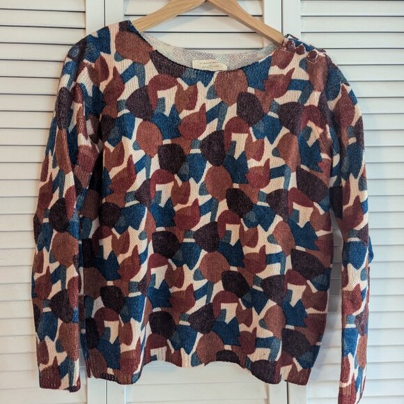 Sezane Sweaters - Sezane Mohair Fuzzy Sweater Floral Print XS/S